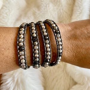 Gray wrap bracelet